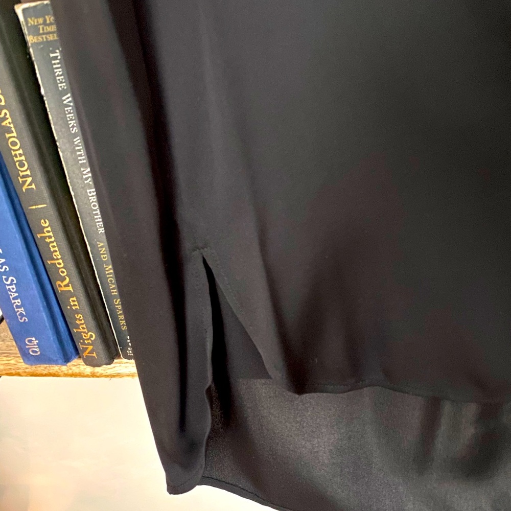 Vince black, silk, high low blouse - Picture 4 of 5